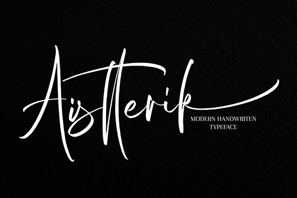 Aistterik: An Elegant Script Font for Editorial Design