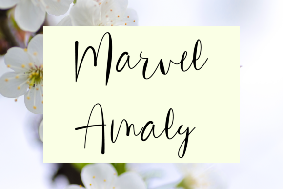 Marvel Amaly: A Handwritten Typeface for Editorial Design