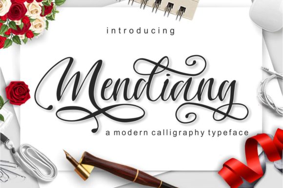 Mendiang: An Elegant Script Font for Editorial Design