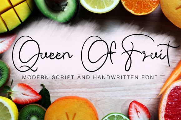 Queen of Fruit: A Handwritten Font for Makers
