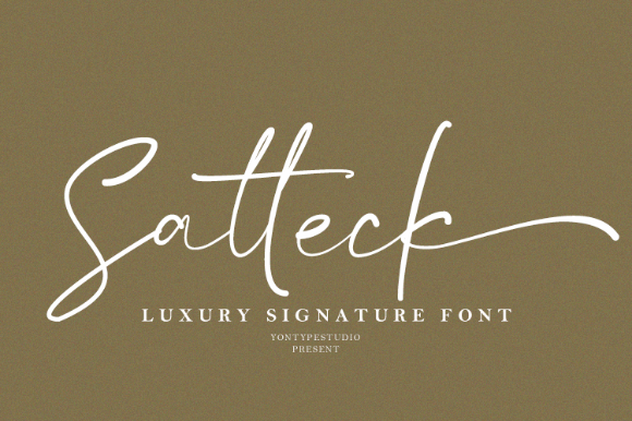 Satteck: A Refined Script Font for Editorial Elegance